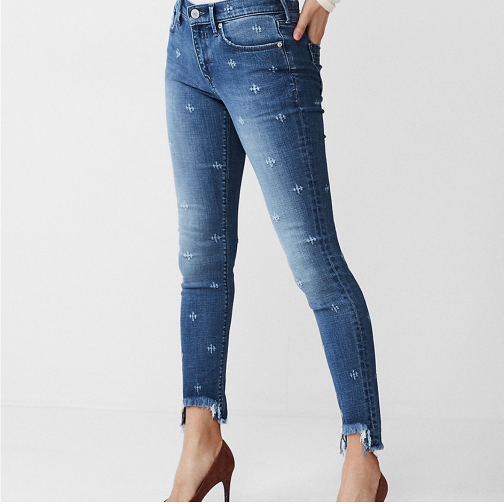 Mid Rise Stretch Ankle Legging Jeans